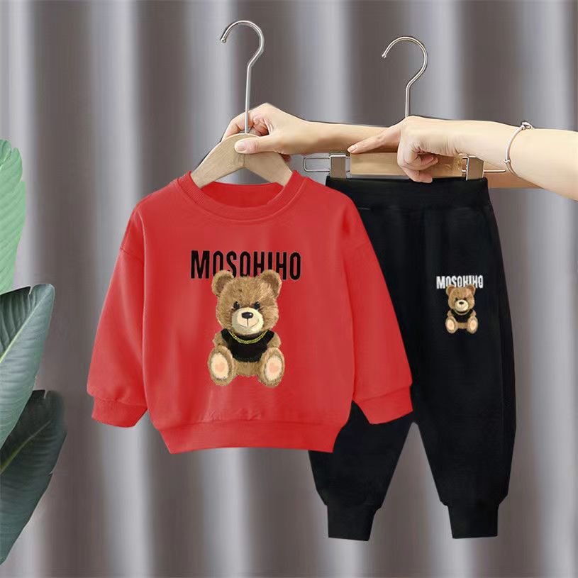 Wholesale kids Clothes Long Sleeve Set Children's clothing cartoon print sports Set Customization boys clothing sets Sweat Suits