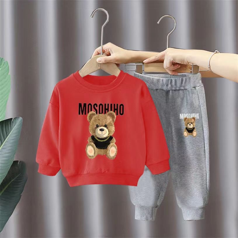 Wholesale kids Clothes Long Sleeve Set Children's clothing cartoon print sports Set Customization boys clothing sets Sweat Suits