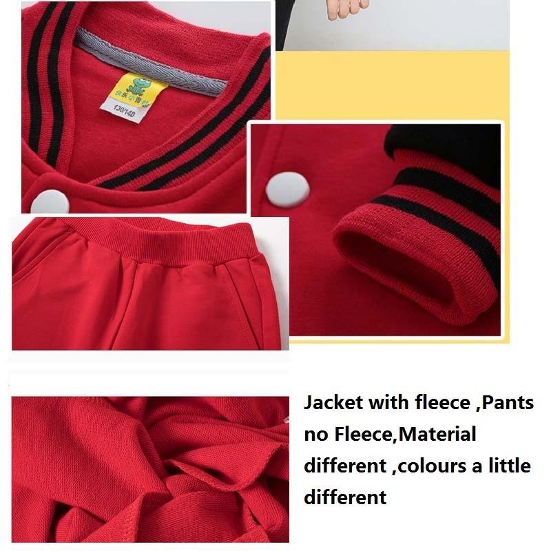 Conyson Outdoor Custom Logo Wholesale Kids Baseball Jacket Jogging Leather Sleeves Letterman Suit
