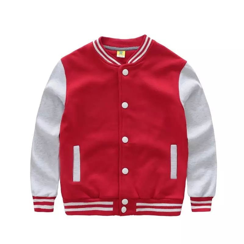 Conyson Outdoor Custom Logo Wholesale Kids Baseball Jacket Jogging Leather Sleeves Letterman Suit