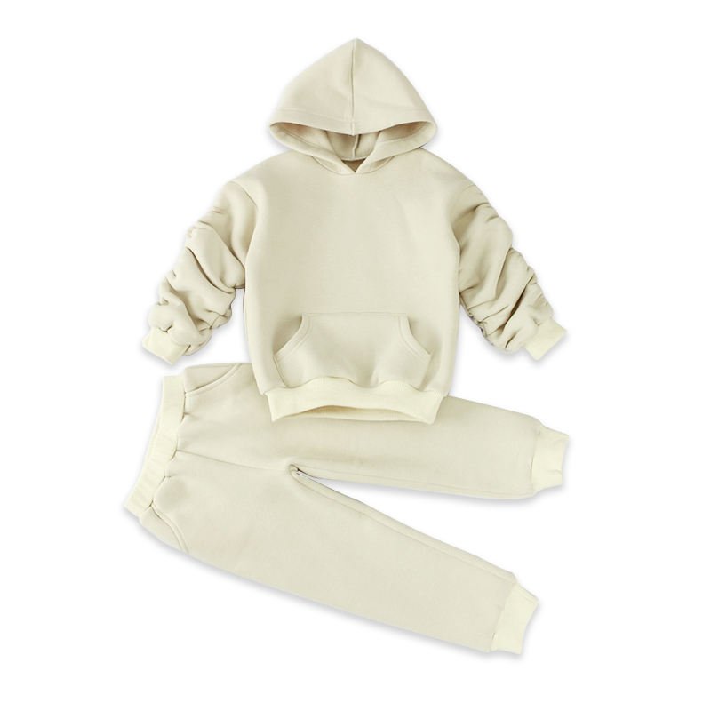 Winter Custom Kids Baby Boy Two Piece Hoodies Tracksuit Outfits Jogger baby boys clothing sets for winter