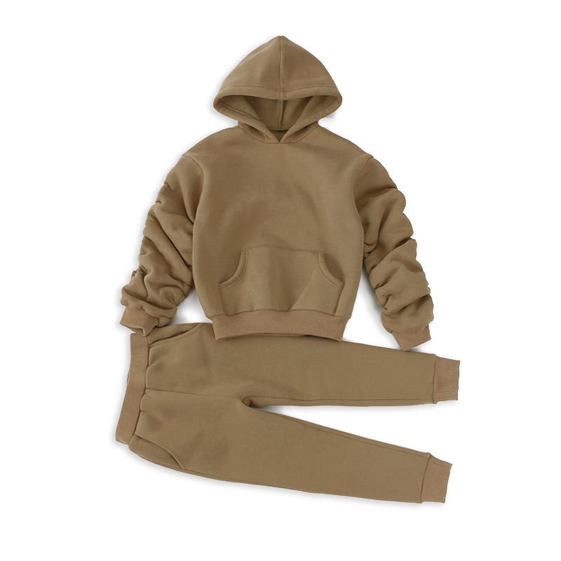 Winter Custom Kids Baby Boy Two Piece Hoodies Tracksuit Outfits Jogger baby boys clothing sets for winter