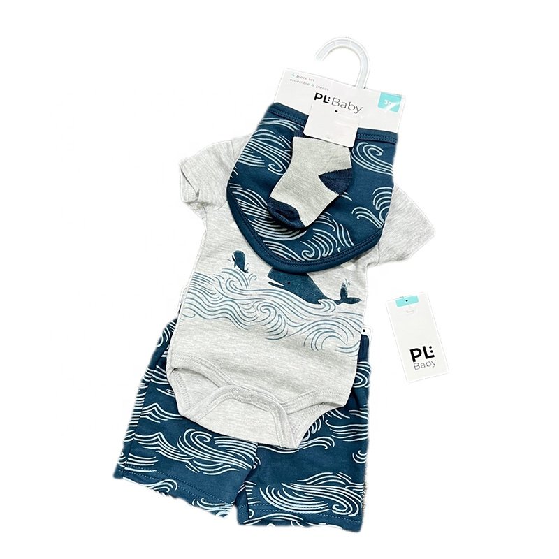 To 18 Months Beby Infant Clothing Lil Boys Newborn Set Pants Baby Romper Set for Boy New Born Baby Clothes Wholesale 3 6 9 12