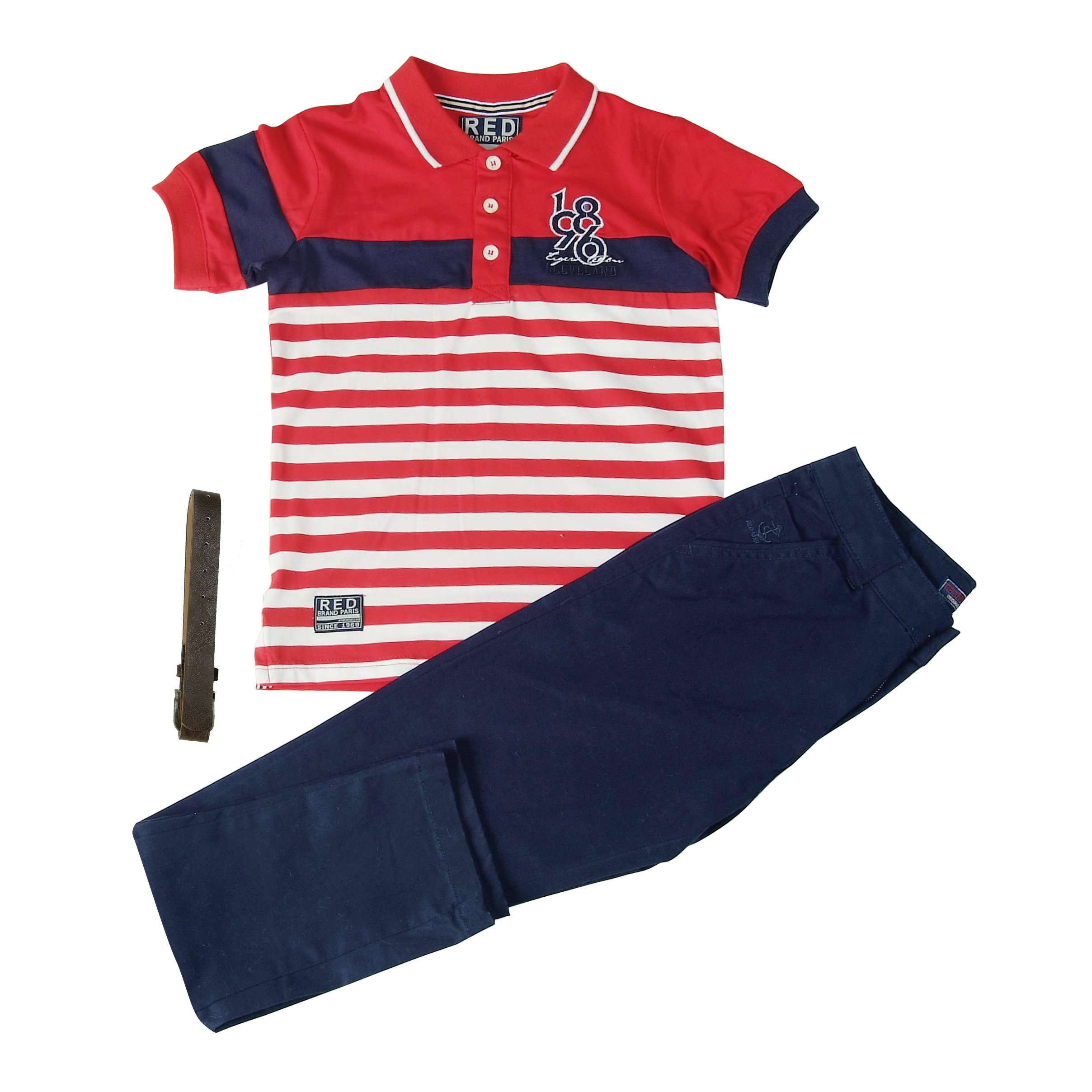 boys clothing set kids clothing polo t-shirt woven pant quality clothing