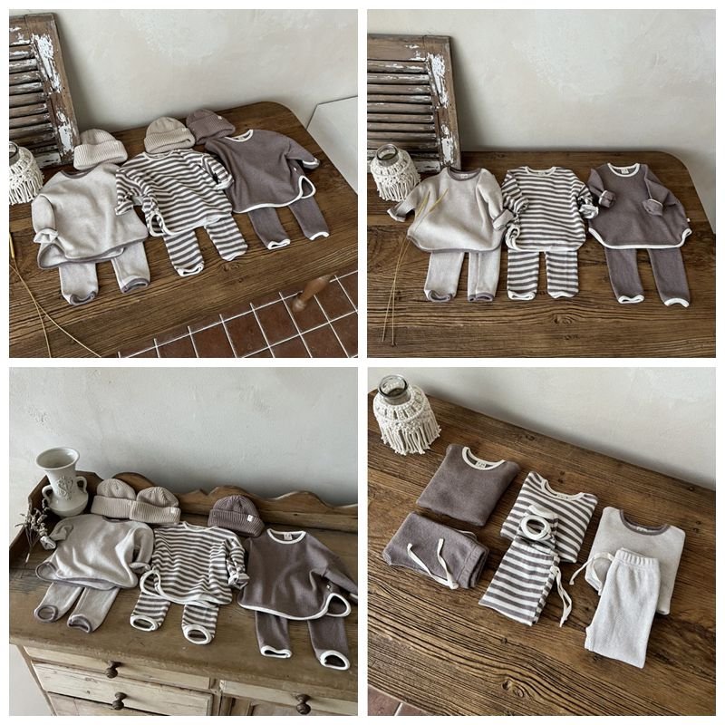 Wholesale Children Clothes Boys Clothing Set Spring Cotton sweatshirt and pant custom kids clothing