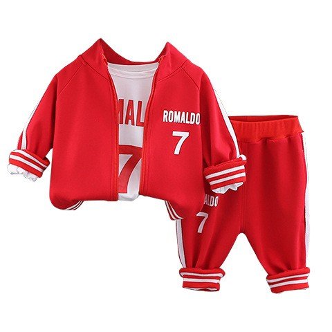 iBaifei Custom Organic Cotton Baby Kids Tracksuits Sport Clothes Set Baseball Jacket Clothes Set Varsity Jacket Kids