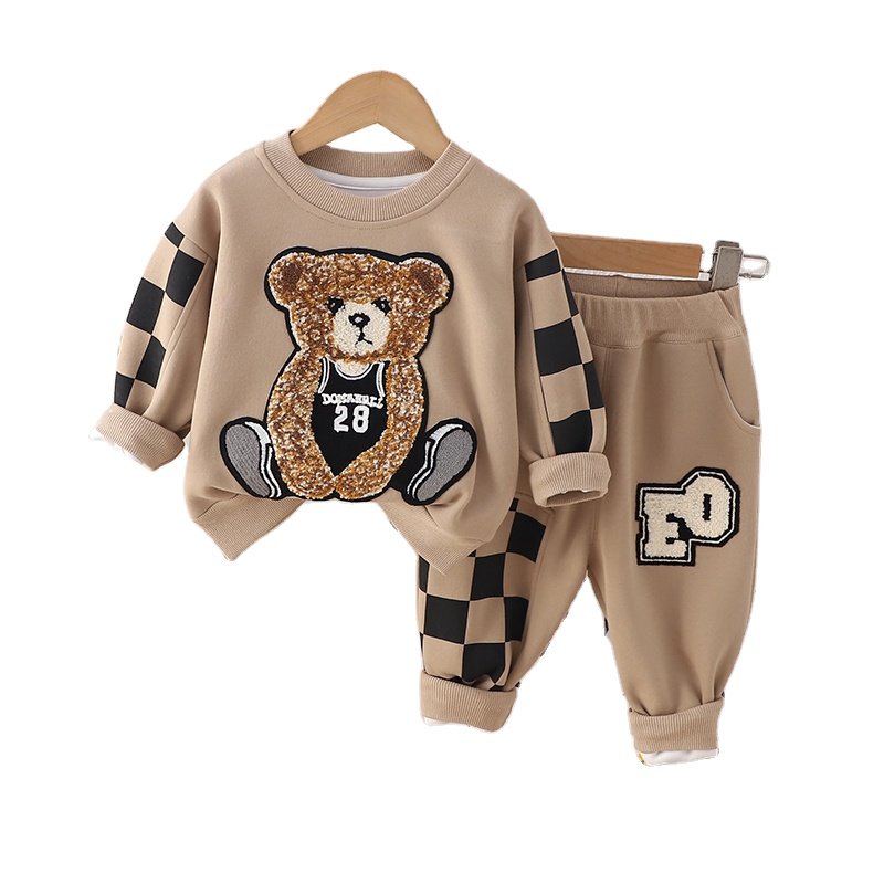Children Clothes Autumn Long Sleeve Cotton Pullover Clothing Kids bear Tracksuit Toddler Wears Casual Boy Sweatsuit set