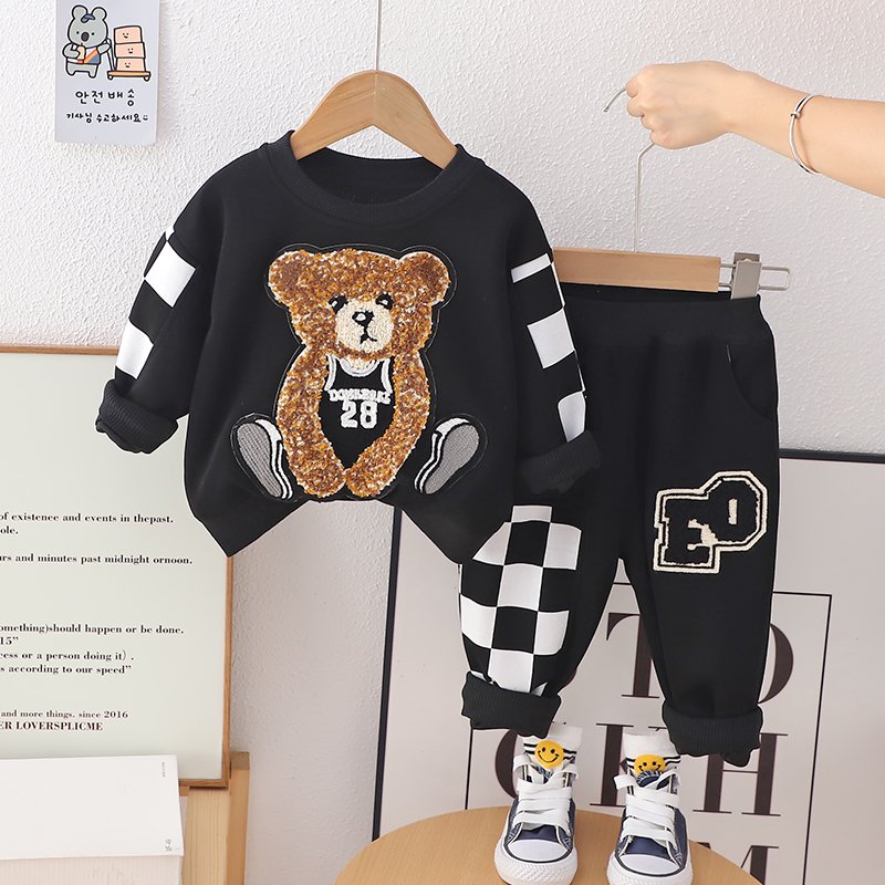Children Clothes Autumn Long Sleeve Cotton Pullover Clothing Kids bear Tracksuit Toddler Wears Casual Boy Sweatsuit set