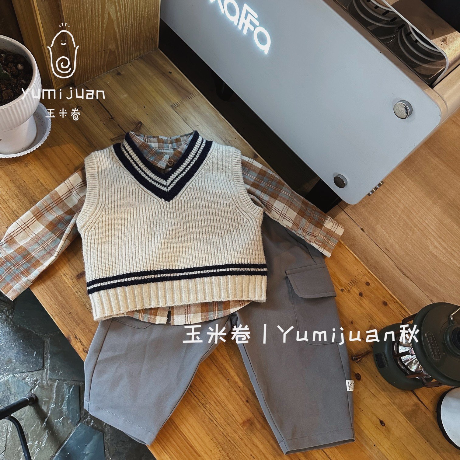 China Supplier Toddler Boys Kids School Style Sweater Vest Shirt Pants 3 Pcs Set Baby new born baby clothes Clothing Set