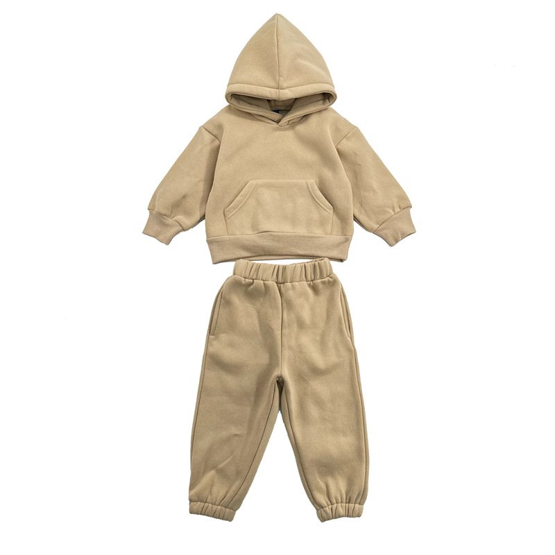 2024 Winter Custom Children Clothes Set Kids Hoodies Tracksuit French Terry Kids Clothing Sets Long Sleeve Boys Kids Clothing