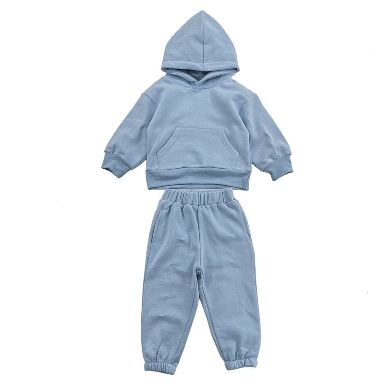 2024 Winter Custom Children Clothes Set Kids Hoodies Tracksuit French Terry Kids Clothing Sets Long Sleeve Boys Kids Clothing