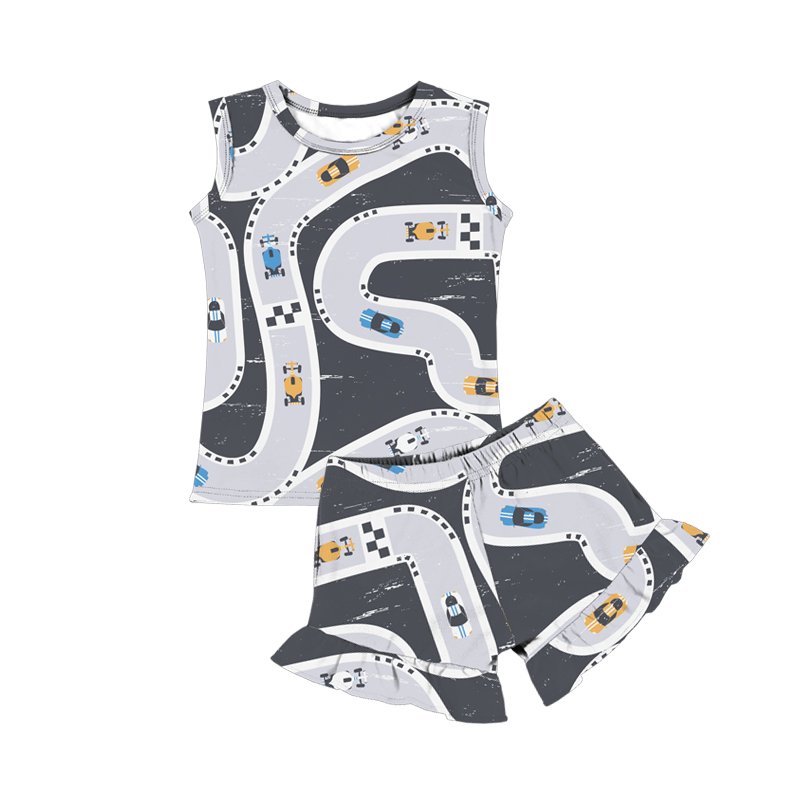 Colorful girls clothing sets with Various Cute Patterns for Girls boys