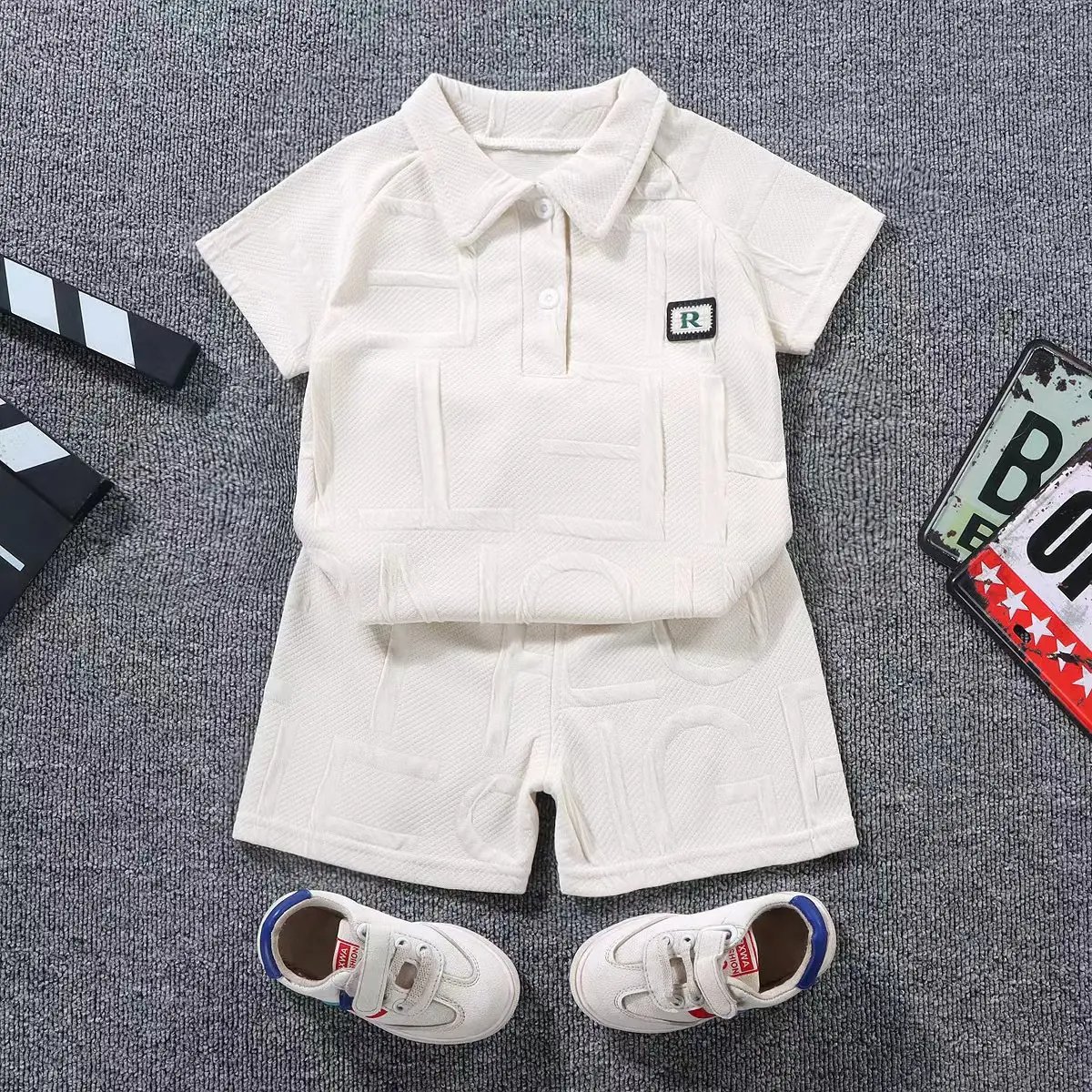 Supply Factory Wholesale Price Kids Summer Clothes Boys Shorts Suit