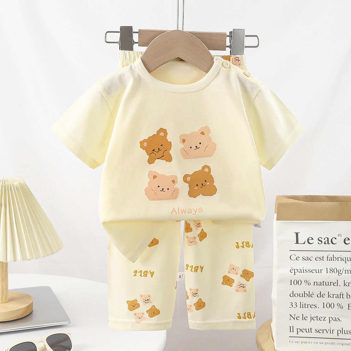 2024 Wholesale Summer Kids Clothing Set Cotton Children Casual Suit Baby Boys & Girls Sportswear Clothes