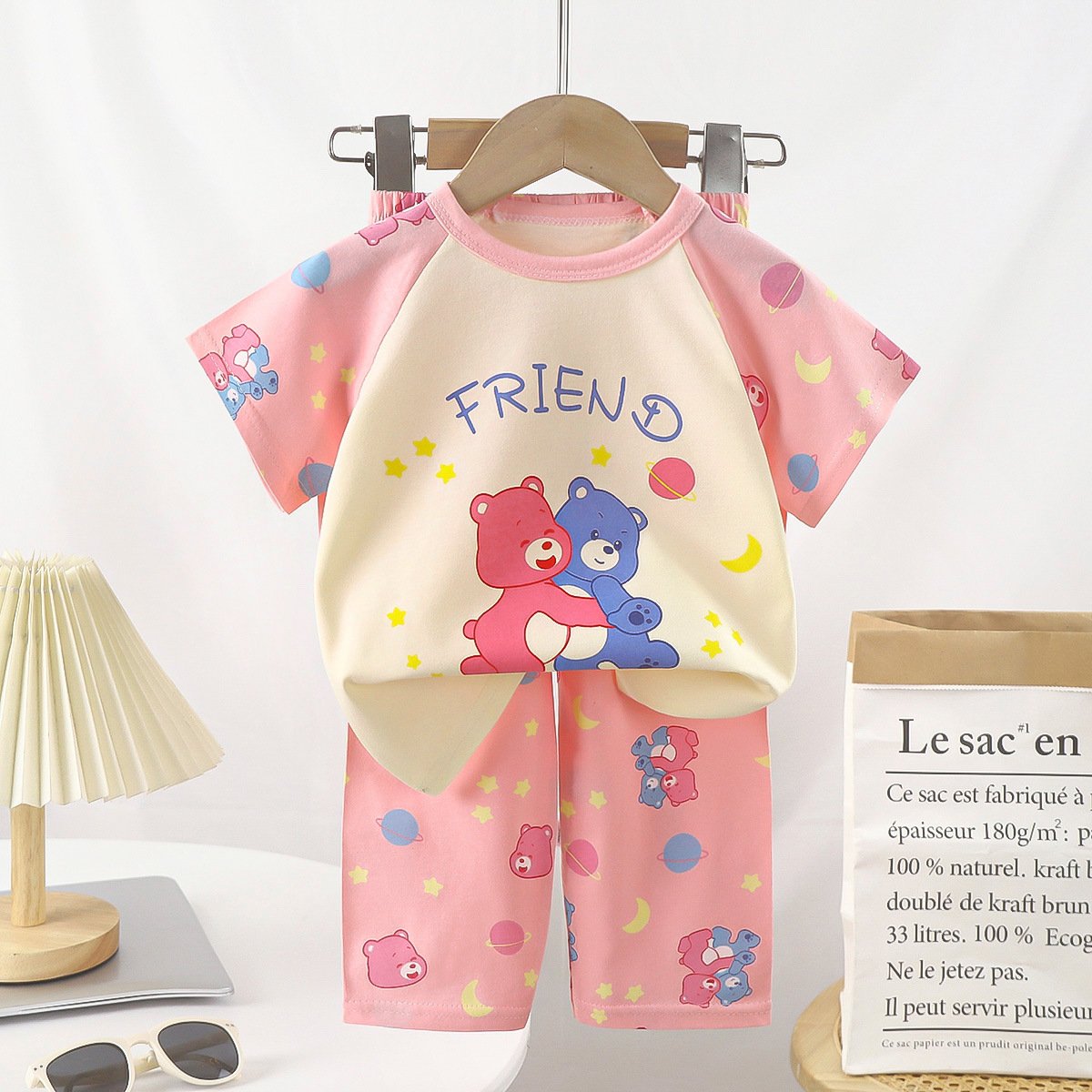 2024 Wholesale Summer Kids Clothing Set Cotton Children Casual Suit Baby Boys & Girls Sportswear Clothes
