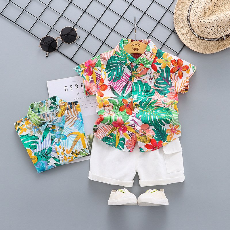 Kids Wear Wholesale Children Clothes Cotton Cartoon Casual Baby Tracksuit Shorts Set Kid Sweat Suit Toddler Boys Clothing Sets