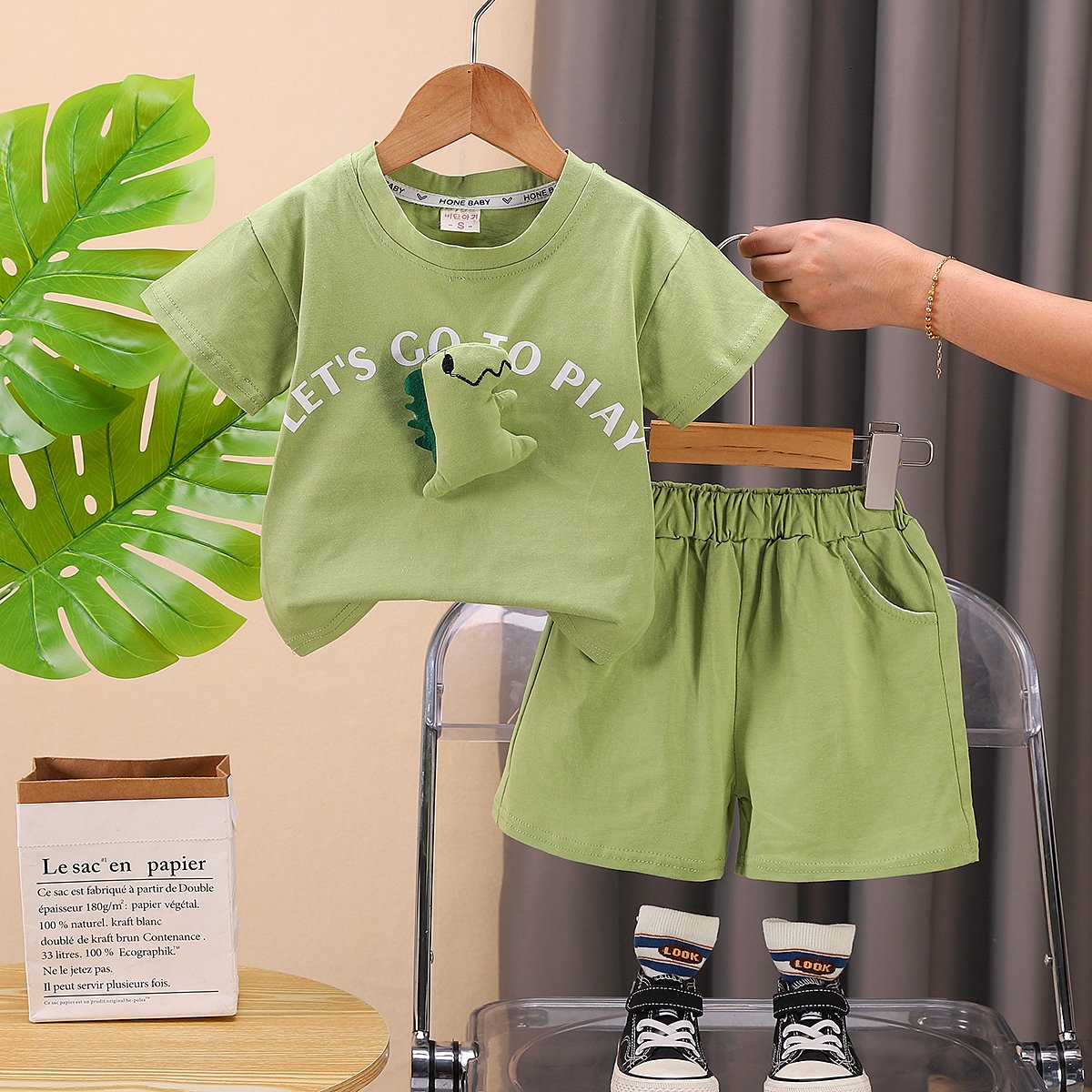 2022 Hottest New Collection Kids Boys Short Sleeve Polo Shirts and Jeans Kids Boys Clothing 2 set whole suit