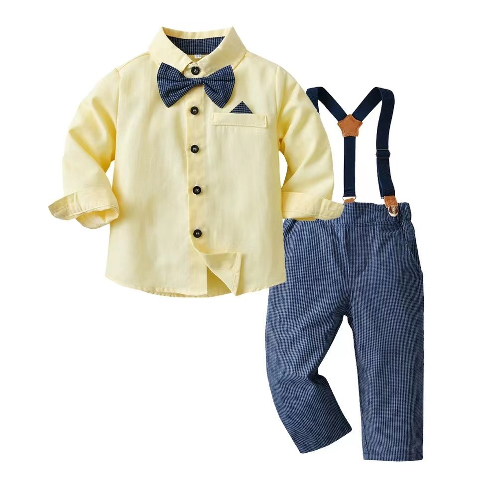 Cheap Boutique Fall Baby Boys' Clothing Sets Cotton Kids Clothing Wholesale Boy Formal Dress