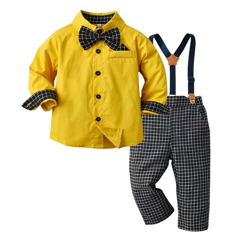 Cheap Boutique Fall Baby Boys' Clothing Sets Cotton Kids Clothing Wholesale Boy Formal Dress