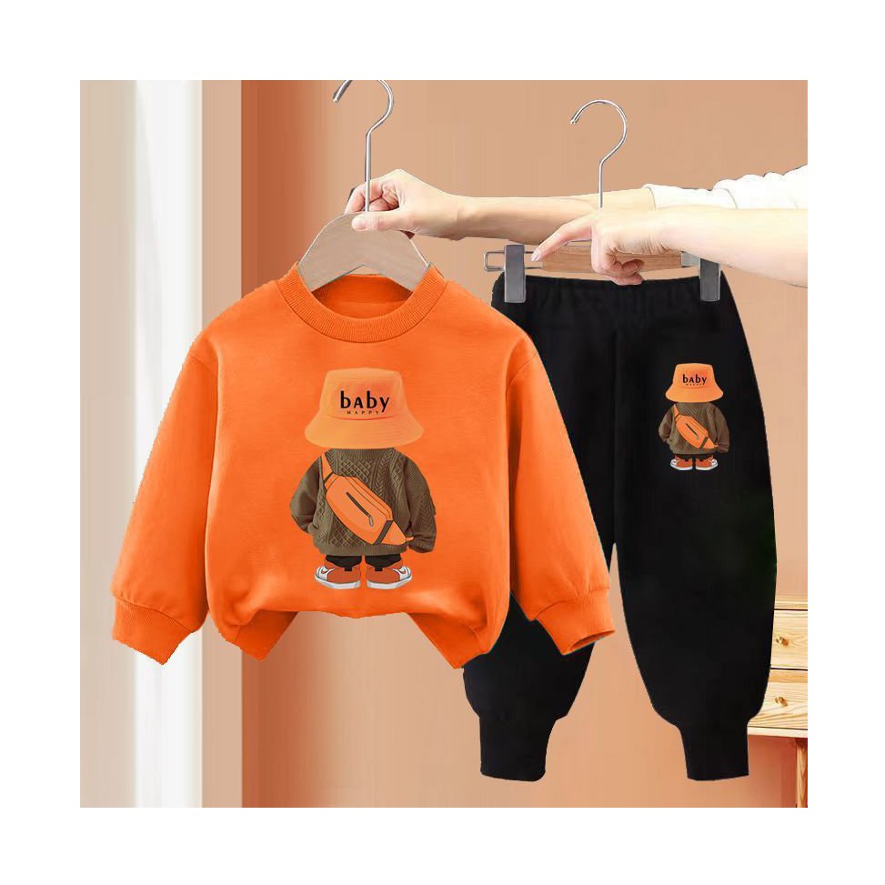 Fall boy long sleeve children's casual sports suit sweater sets wholesale kids pants autumn clothes