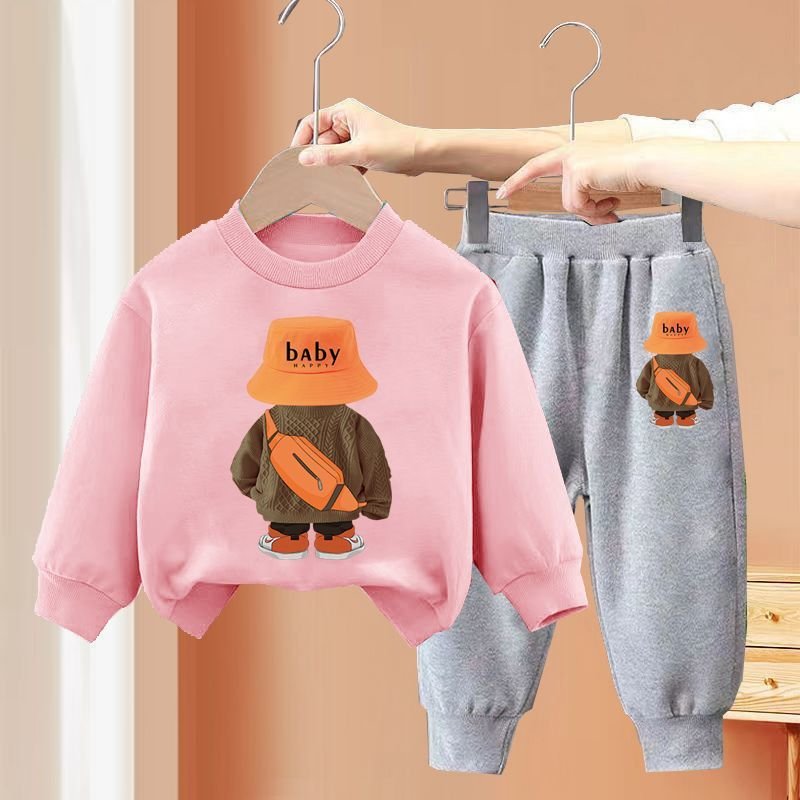 Fall boy long sleeve children's casual sports suit sweater sets wholesale kids pants autumn clothes