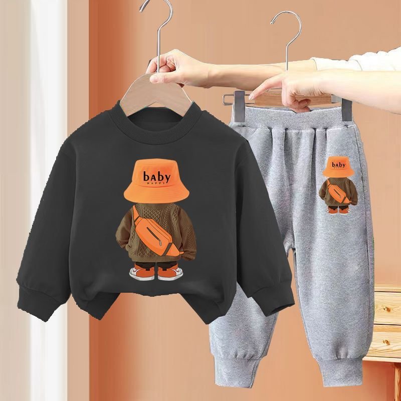 Fall boy long sleeve children's casual sports suit sweater sets wholesale kids pants autumn clothes