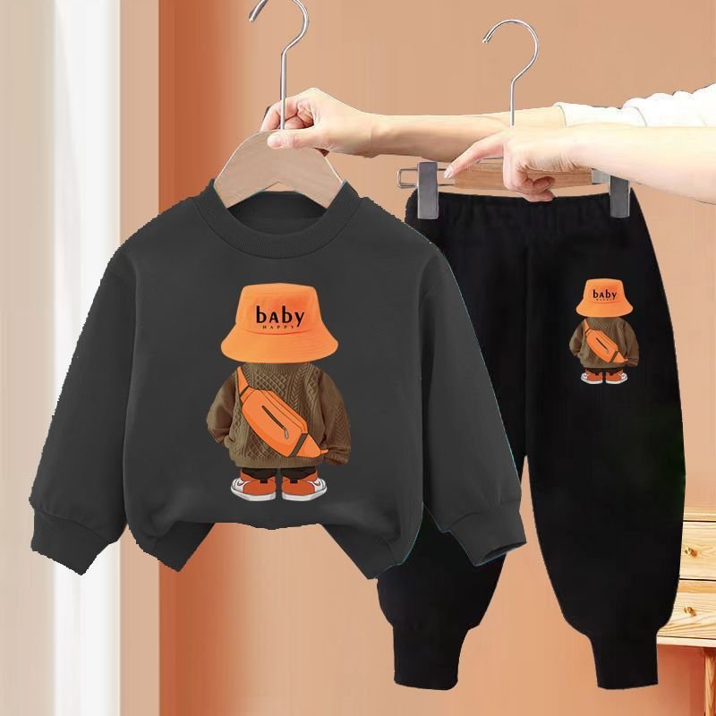 Fall boy long sleeve children's casual sports suit sweater sets wholesale kids pants autumn clothes