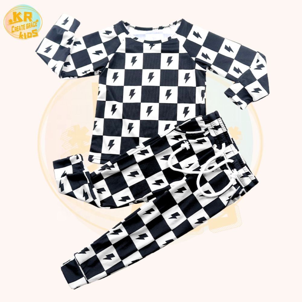 Wholesale Bamboo Pajamas Suit Casual Kids Pajamas Kids Pajamas Bamboo Baby Boys Clothing Sets