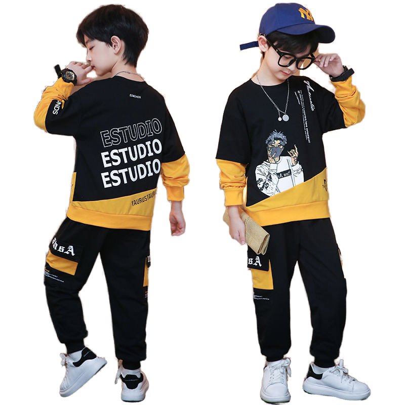 Boys suits children's leisure sports short sleeve handsome children's clothing sets leisure trousers two-piece Hawaii summer set