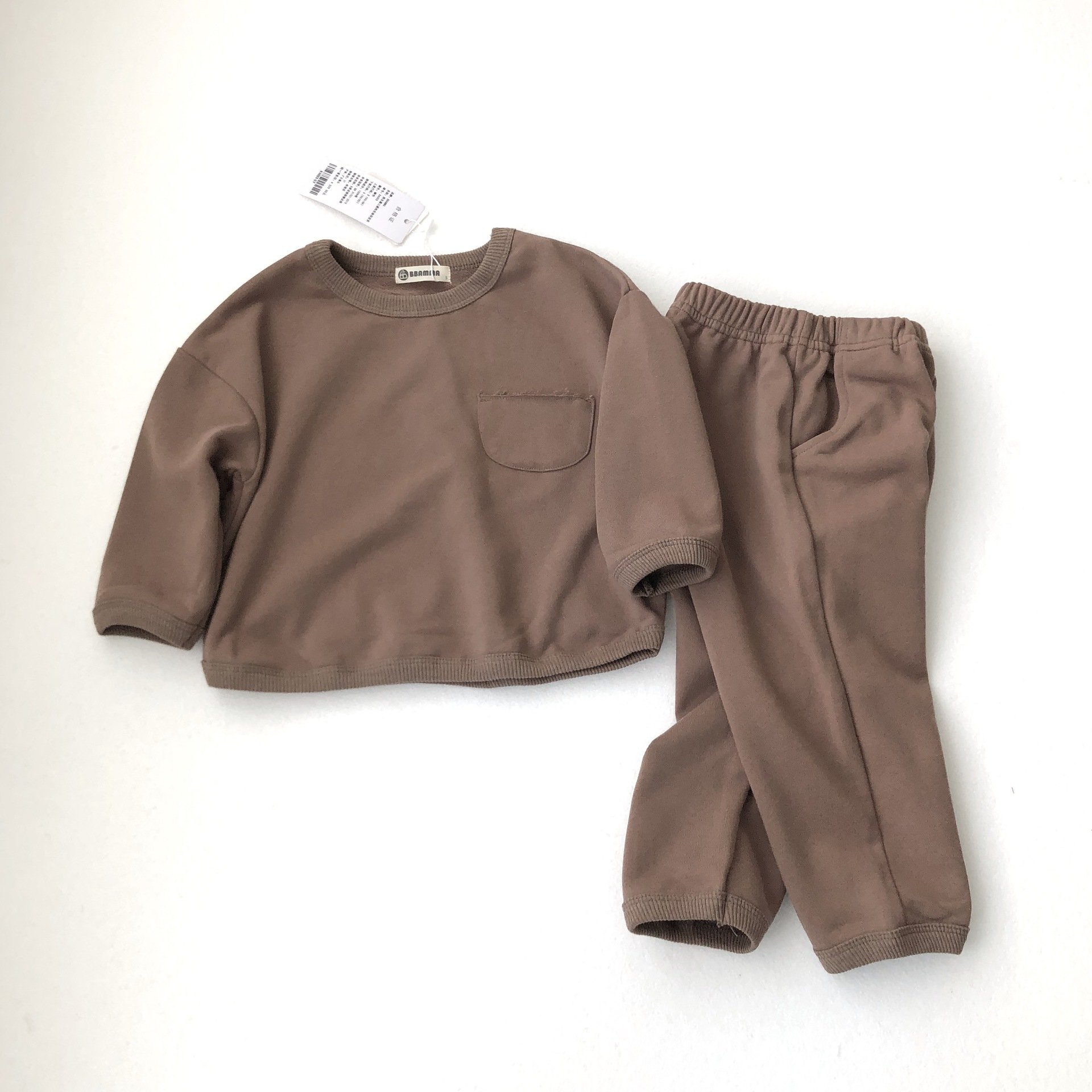Wholesale Fall Cotton Boys Suit Clothes Long Jersey Set Sweat Shirt and Pant Set 2pic Boy and Girl Clothing Set Sport Kids Wear