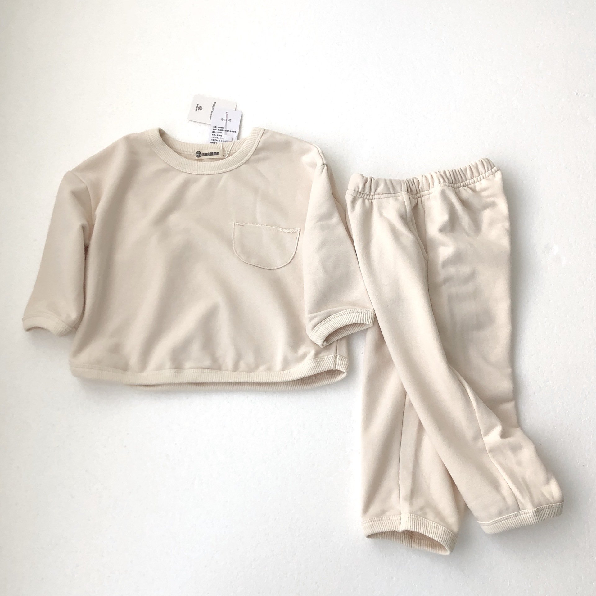 Wholesale Fall Cotton Boys Suit Clothes Long Jersey Set Sweat Shirt and Pant Set 2pic Boy and Girl Clothing Set Sport Kids Wear