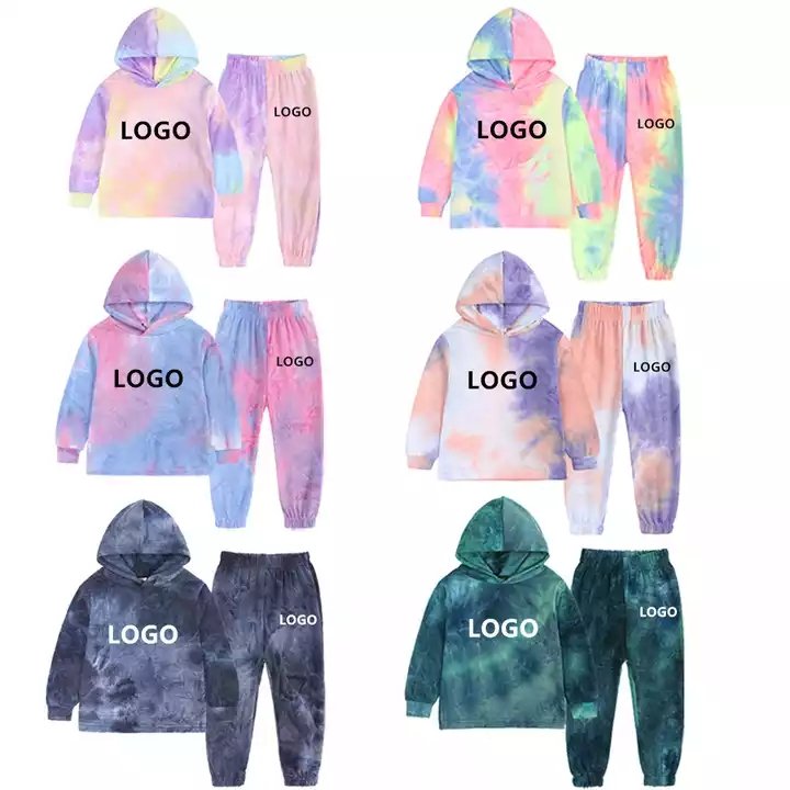 Children's Clothing Custom Logo Kids Boutique Clothing Autumn Clothes For Kids Active Wear Outfit Hoodie Set 2 Pieces Set
