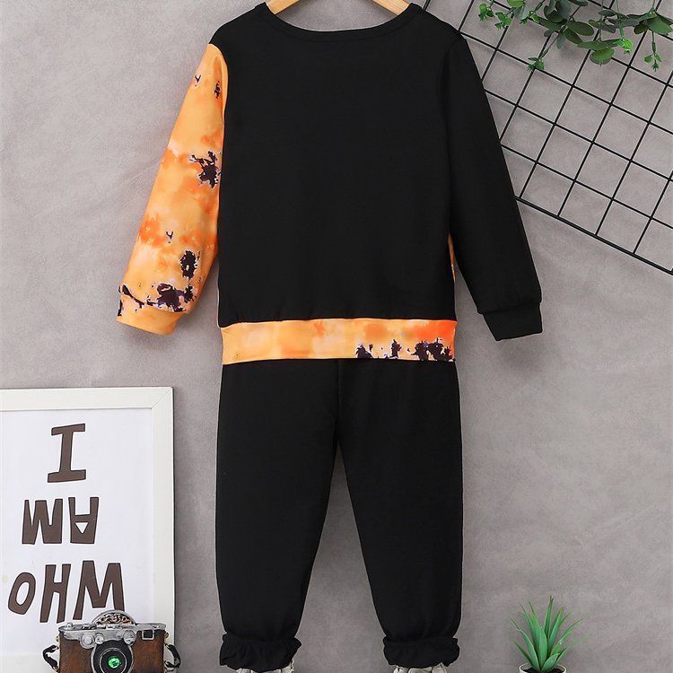 Customized Sports Boys Kids Clothing Set Long Sleeve Round Neck Sweatshirt And Pants Casual Comfortable Boys Clothing Set