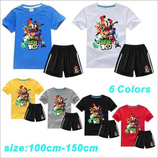 100% Cotton kids shorts and tshirt sets Custom Design Kid Clothing Sets boys summer clothing