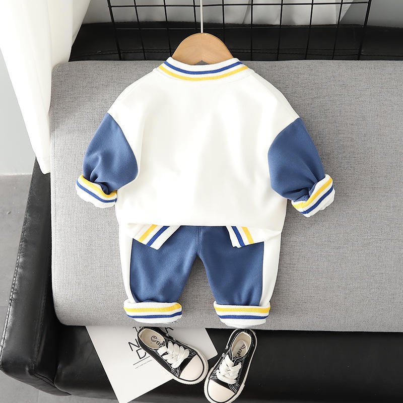 2023 Baby Boy Clothes Outfits Casual Single Breasted Shirt Trousers 2Pcs Toddler Clothing Baseball Uniform Infants Baby Boy Suit
