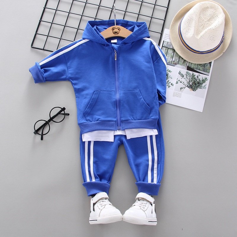 Kids Clothes Support Customized Boys Spring and Autumn clothes Sweatshirt Hoodie Jacket And Pants For 1-3Y Children Clothing Set