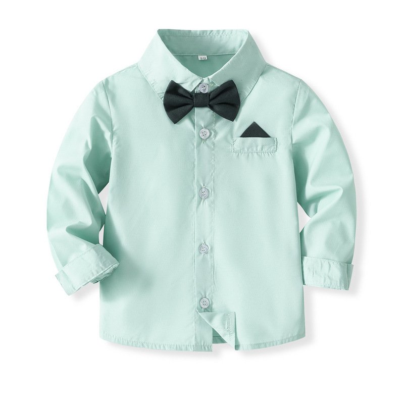 Boys children clothing spring and autumn birthday party suits formal baby shirt overalls suit
