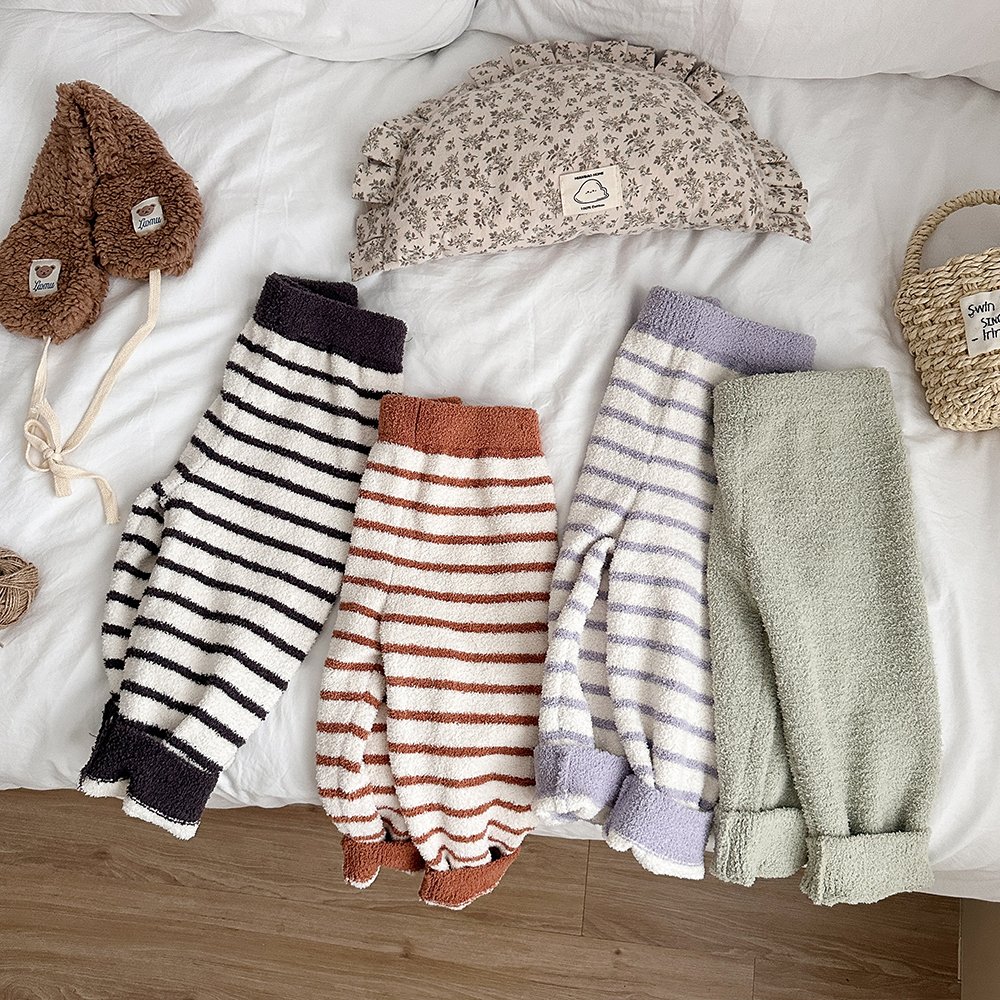 Purorigin Winter Kids Pyjamas Set Cotton Thickened Coil Velvet Fleece Baby Sleepwear 2PCS Pajamas Set For Kids Girls And Boys