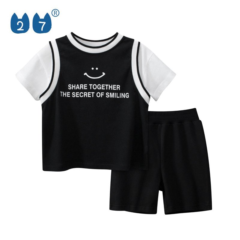 Summer Children'S T Shirt Shorts 2 Pcs Suit Kids Boys Twin Set Boys Clothing Sets