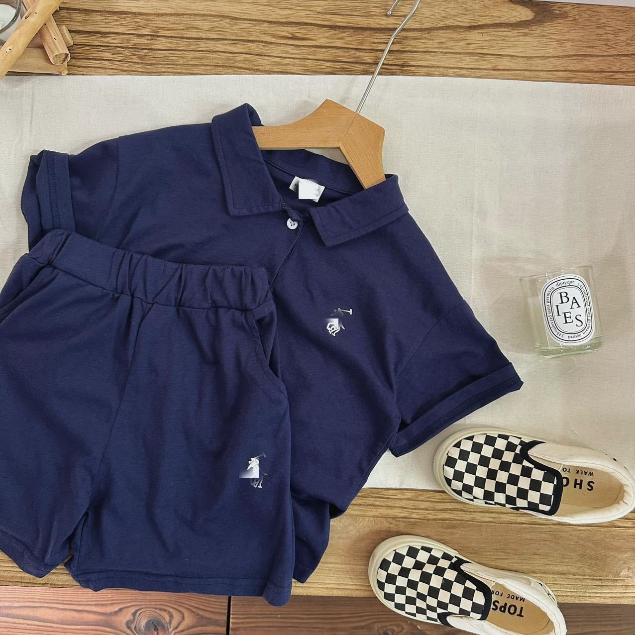 Kids clothing wholesale Cotton Plaid Children Summer Clothing Sets Boy Short Sleeve Shirts + Shorts Baby Clothes Suit