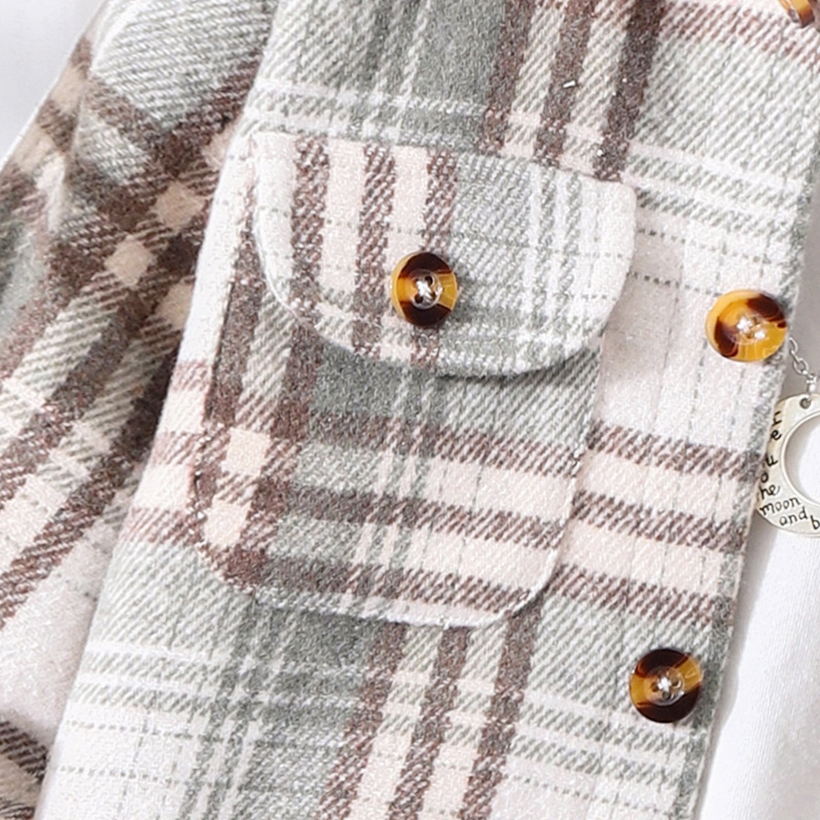 European and American autumn new boy suit plaid shirt jacket ripped jeans suit