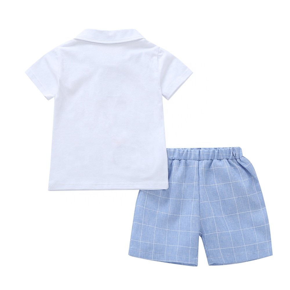 Bulk Wholesale Clothing Summer Set Children Shirt Kid Boys Clothing Baby Apparel Kids 2 Piece Set