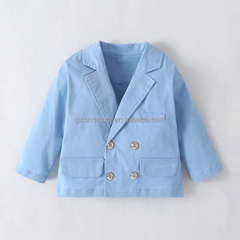 2 PCS Baby Clothes Handsome Christening 1st Birthday Baptism Formal Jacket Suit Bow Tie Set Boy Gentleman Romper Clothing Set