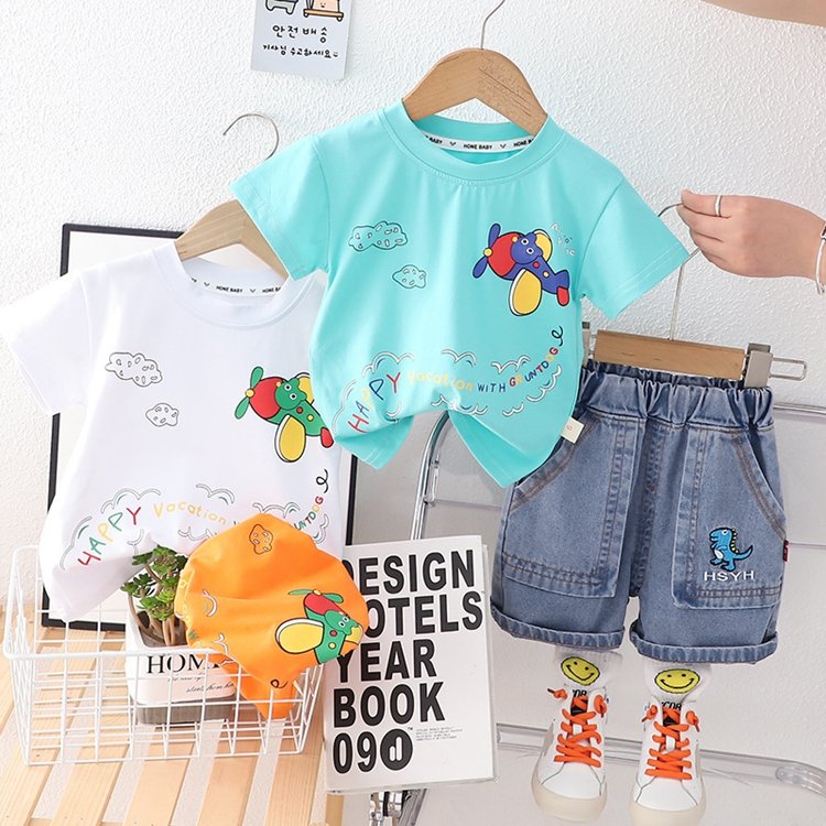 Children Clothes Summer 2 Piece Set Toddler Boy Outfit Kids Baby Boys Clothing Sets 3-4 Years
