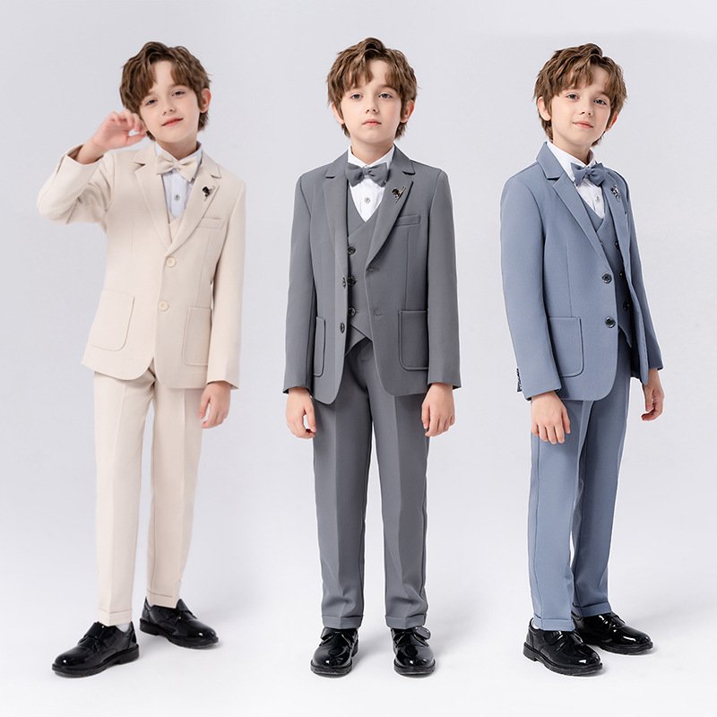Boy Suits,Children'S Formal British Style Boys' Suit Set Children'S Performance Boys Clothing Sets