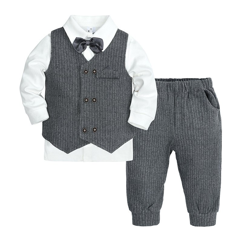 Kids Tales 3301 Toddler Boys Clothing Set Spring Infant Kids Cotton Children Clothes Formal Gentleman Suits Birthday Party Costume