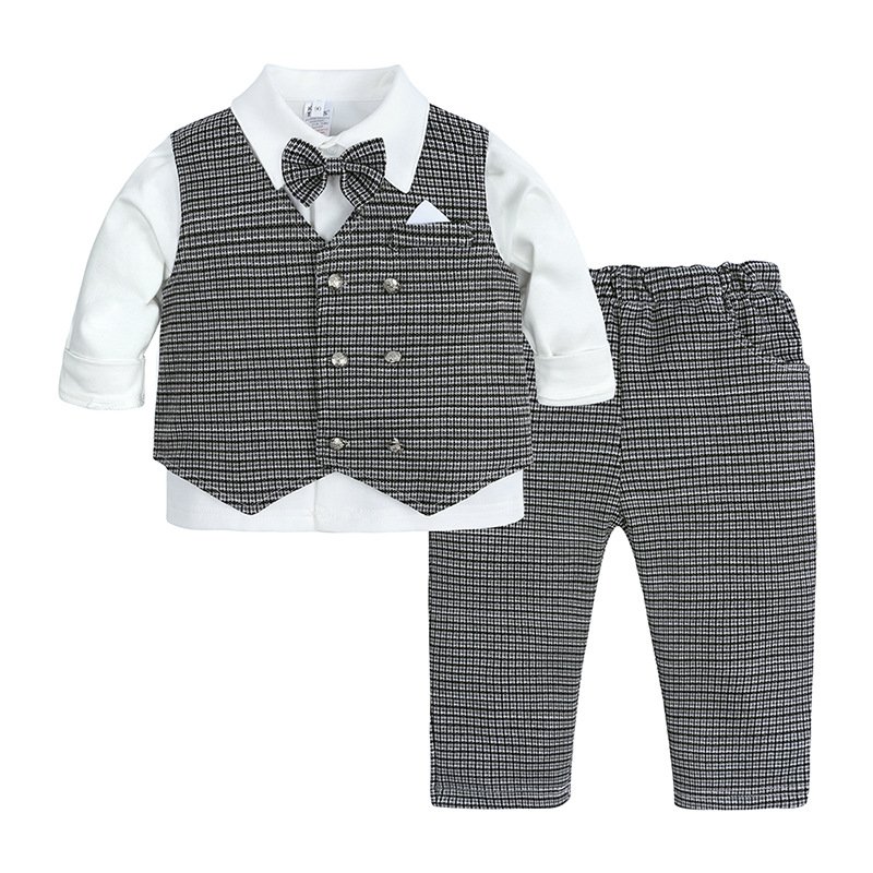 Kids Tales 3301 Toddler Boys Clothing Set Spring Infant Kids Cotton Children Clothes Formal Gentleman Suits Birthday Party Costume