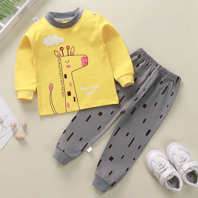 Wholesale Price 100% Pure Cotton Children Girls Boys Clothing Sets Kids Pajamas sets