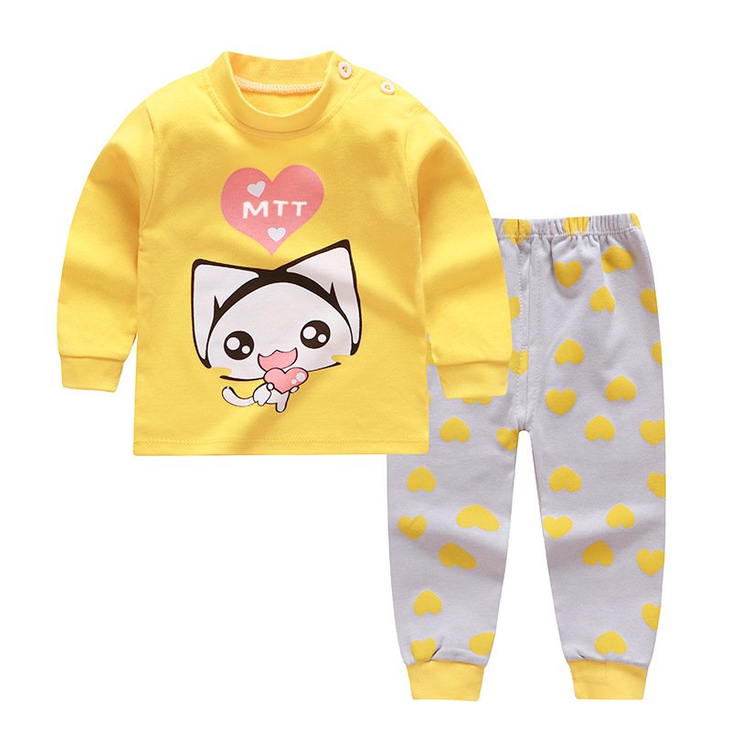 Wholesale Price 100% Pure Cotton Children Girls Boys Clothing Sets Kids Pajamas sets