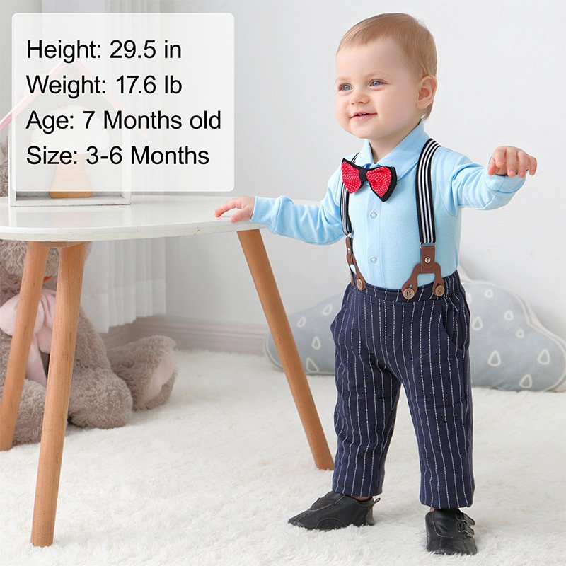 Gentleman Clothes Suit Baby Boys Clothing Sets 1 to 3 Years Toddler Clothes Boy Formal Outfit Vest Set Baby Boys Party Wear 2PCS